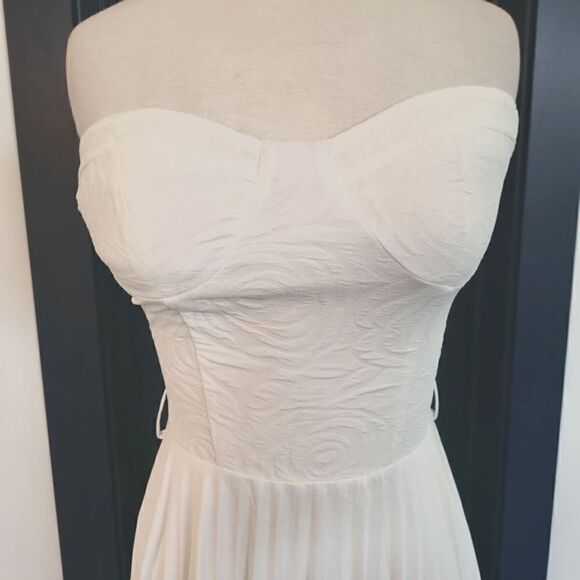 White Strapless High Low Dress Size S - Picture 2 of 4